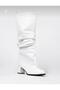 Pusi White Patent Leather Bellows-Style Cowboy Boots - 2