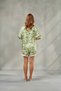 Women's Fabric Buttoned Satin Short Pajama Set Bloom & Floral Patterned Shorts Set with Pockets, Dowry Satin Pajamas and Gift - 7