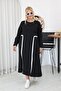 Plus Size Modal Fabric Lycra Dress with Piping Detail - 3