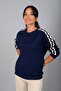 Women's Long Sleeve Blouse with Zigzag Stripe Pattern