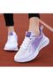 Women's Purple Sports Lace-Up Sneakers - 6