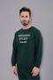 Men's Crew Neck 3 Thread Raster Top and Bottom Tracksuit Set - 4