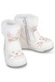 Boots Cat Embroidered Patent Leather Boots and Boots - White, Sizes 21-25 - 3