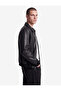 Regular Fit Shirt Collar Zipper Pocket Long Sleeve Classic Faux Leather Jacket - 2