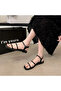 Women's Heart Buckle Buckle Sandals - 2