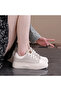 Women's Khaki Chunky Lace-Up Sneakers - 4