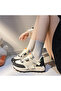Women's Black Low-Top Running Lace-Up Sneakers - 7
