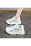 Women's Blue Lace-Up Sneakers