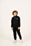 Boy's Tie-Dye Patterned Half-Zipper 3 Thread Sweatshirt Tracksuit Set