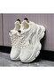 Women's Beige Chunky Sneakers - 2