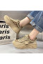 Women's Brown Monogram Platform Lace-Up Sneakers - 6
