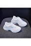 Women's Blue Canvas Chunky Lace-Up Sneakers