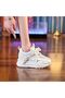 Women's Mesh Platform Lace-Up Sneakers - 3