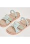 Women's Green Knot Detail Slip-On Sandals - 7