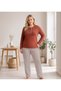 Women's Plus Size Winter Viscose Pajamas Set 3XL 4XL 5XL 6XL |   Long Sleeve 3 Buttons B89-101 - 3