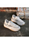 Women's Khaki Lace-Up Sneakers - 2