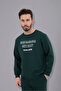 Men's Crew Neck 3 Thread Raster Top and Bottom Tracksuit Set - 2