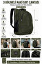 Backpack Luxury Khaki 3 Compartments Waterproof Anatomical Sponge Supported School Daily Use 45X30X15 cm - 2