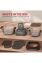 Aerion Air Fryer Oven | Pure Glass Air Fryer with 4L + 1.5L Dual Bowls | 5-in-1 Air Fry, Grey - 8