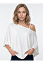 Women's Poncho Soft and Flexible Fabric Off-Shoulder Blouse White - 8
