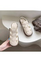 Women's Cream White Casual Sandals - 2