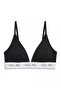 Women's Thin Strap V-Neck Black Bralet - 7