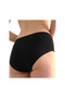 Women's 6-Piece Black 90% Cotton Soft Textured Lycra Baton Panties - 3