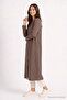 Lace Detailed Minimal Cut Brown Wear and Go 0367 - 2
