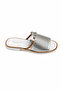 Mela Silver Stone Detailed Genuine Leather Slippers