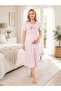 Maternity Short Sleeve Nursing Detailed Nightgown 23-50 - 4