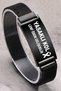 Meme Kans*Ri Awareness Lymph Edema Banned Arm Warning Bracelet Stainless Steel Scb10Ysk - 3