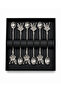 Set of 6 Japanese Rose Detailed Teaspoons Decorative Guest Serving Spoons Silver