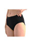 Women's 6-Piece Black 90% Cotton Soft Textured Lycra Baton Panties - 2