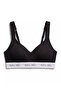 Women's Slim Fit Thin Strap Black Bralet - 6