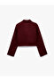 Regular Fit Double-Breasted Collar Long Sleeve Tweed Jacket with Flap Pocket Detail - 6