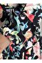 Women's Black Pera Linen Fabric Guipure Detailed Floral Patterned Maxi Dress Jen2689 - 3