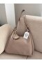 Shiny Texture Shoulder Bag with Bag Charms