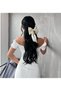 Women's White Madonna Collar Slit Maxi Dress Yel221445 - 3