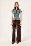 Striped Polo Collar Tshirt - 3