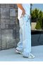 Double Bridge Detailed Baggy Denim Trousers - 3