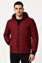 Men's Inflatable Hooded Zipper Jacket Water Repellent Quilted Lined Fabric with Pockets Winter Comfortable Fit - Bord - 4