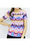 Women's Multicolor Geometric pattern Fitted T-Shirt - 3