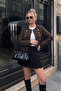 Crew Neck Button Detailed Epaulet Napoleon Jacket Women's Jacket 611Ce92 - 2