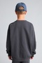 School Crew Neck Effect Embroidered Sweatshirt for Boys H9683A826Wn - 5