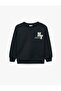 Cotton Long Sleeve Crew Neck Printed Sweatshirt - 2