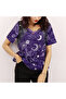 Women's Round Neck Short Sleeve Blouse - 3