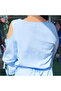Women's Blue Cold shoulder Dress - 3