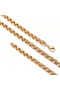 💎   Premium Shiny and Stylish Marine Chain Men's Steel Necklace 5 mm 55 cm 3183Eck010 - Gold Color - 2