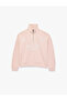 Comfortable Fit Long Sleeve Half Zipper Printed Sweatshirt