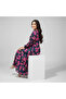 Women's Round neck Long sleeve Maxi Dress - 8